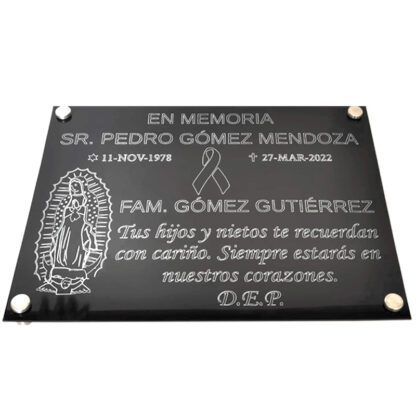 PLACA FUNERARIA TECOMÁN