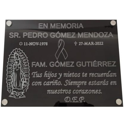 PLACA FUNERARIA TECOMÁN