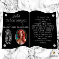 Placa conmemorativa libro